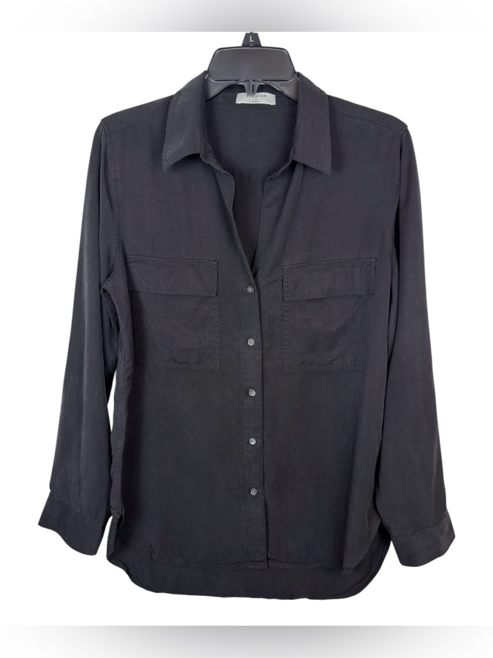 Babaton Aritzia Women’s Black Long Sleeve Button Down “Utility Blouse” SZ Small. - Picture 9 of 10